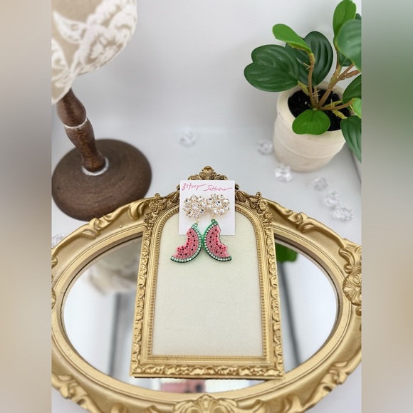 Betsey Johnson Watermelon Slice Statement Earrings – Juicy & Fun! - Picture 4 of 7